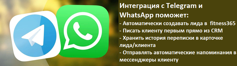 интеграция с whatsapp и telegram